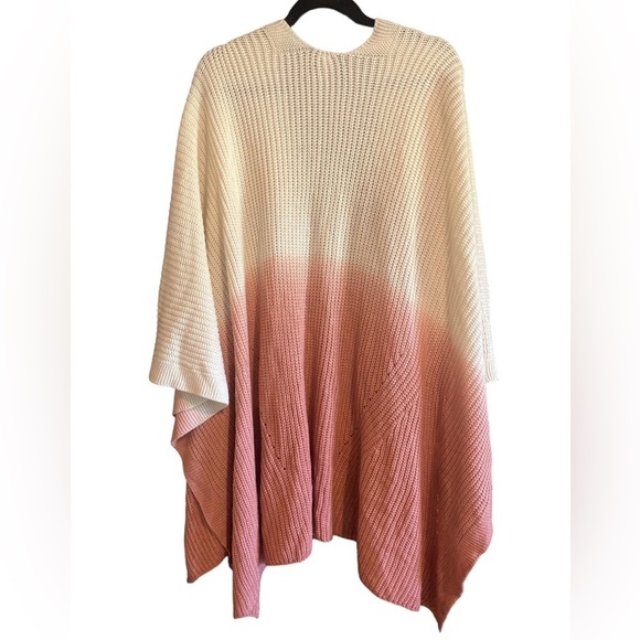 NWOT TORRID Ruana Knit Multi Color Dip Dye Sweater Wrap, Size OS - Picture 7 of 8